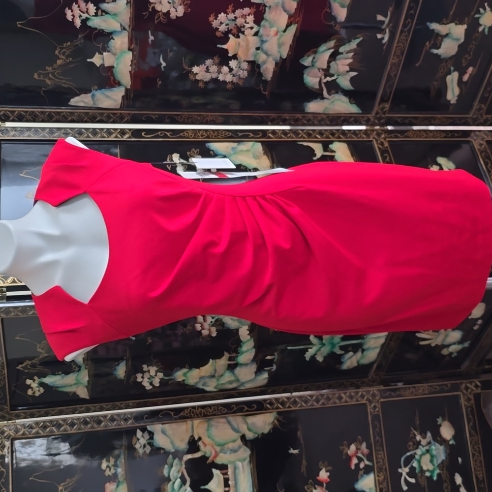 HP🎉 Calvin Klein Red Sheath Mini Dress for Cocktail